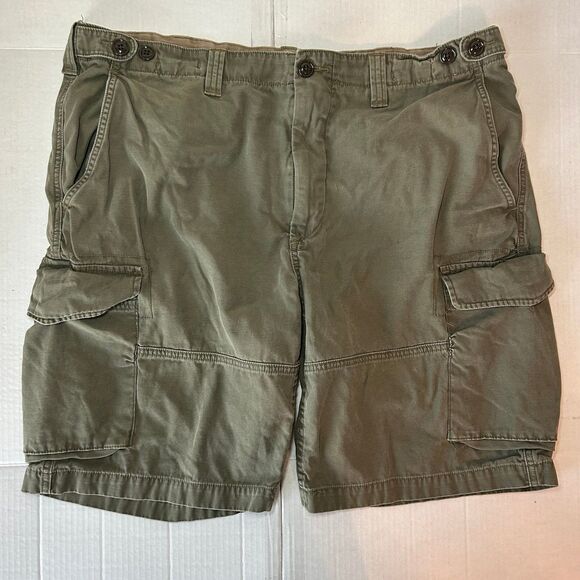 Polo Ralph Lauren Classic Fit Utility Canvas Khaki Drill Cargo Shorts Size 40 - Picture 1 of 9